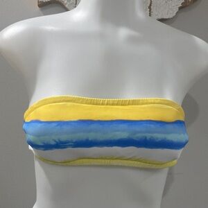 NWOT!‎ Onia Rachel Blue/Yellow Watercolor Bikini Top